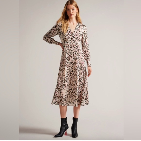 Ted Baker leopard dresses size Large - Picture 1 of 7